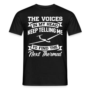 Planeur - T-shirt homme - noir - Devant - AI Model Male 178 light (178cm)