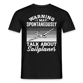 Planeur - T-shirt homme - noir - Devant - AI Model Male 178 light (178cm)