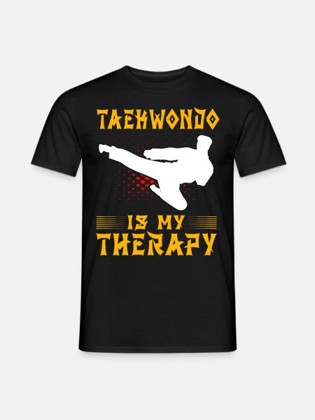 Taekwondo is my Therapy - Men's T-Shirt - black