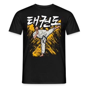 Taekwondo - Männer T-Shirt - Schwarz - Vorne - AI Model Male 178 light (178cm)