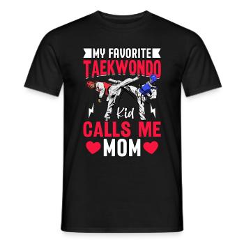 Mein Lieblings-Taekwondo-Kind nennt mich Mama - Männer T-Shirt - Schwarz - Vorne - AI Model Male 178 light (178cm)