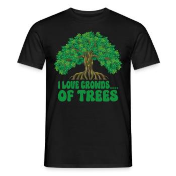 Tree conservationists and environmentalists - Men's T-Shirt - black - Front - AI Model Male 178 light (178cm)