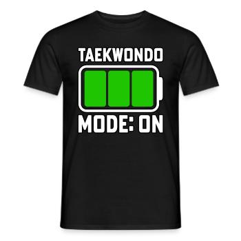 Taekwondo-Modus Ein - Männer T-Shirt - Schwarz - Vorne - AI Model Male 178 light (178cm)