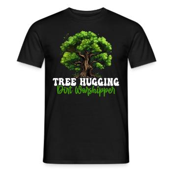 Tree conservationists and environmentalists - Men's T-Shirt - black - Front - AI Model Male 178 light (178cm)