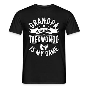 Grand-père est mon nom, le taekwondo est mon jeu - T-shirt homme - noir - Devant - AI Model Male 178 light (178cm)