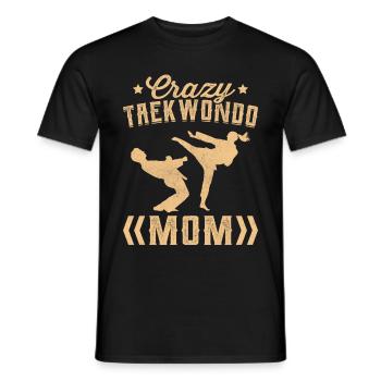 Maman folle de taekwondo - T-shirt homme - noir - Devant - AI Model Male 178 light (178cm)