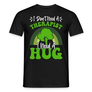 Tree-hugging environmentalist nature lover - Men's T-Shirt - black - Front - AI Model Male 178 light (178cm)