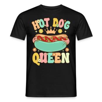 Groovy Funny Hotdog Girl - Männer T-Shirt - Schwarz - Vorne - AI Model Male 178 light (178cm)