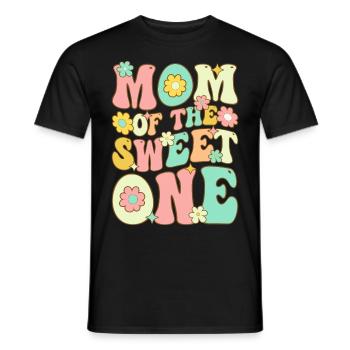 Amateur de crème glacée 1 an d’anniversaire - T-shirt homme - noir - Devant - AI Model Male 178 light (178cm)