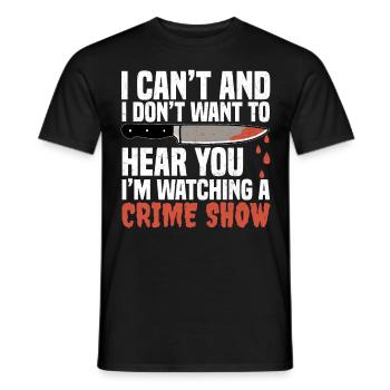 True Crime - Männer T-Shirt - Schwarz - Vorne - AI Model Male 178 light (178cm)