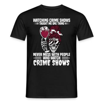 True Crime - Männer T-Shirt - Schwarz - Vorne - AI Model Male 178 light (178cm)
