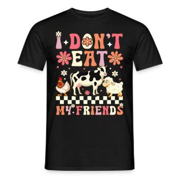 Groovy Vegan Régime végétalien à base de plantes Véganisme - T-shirt homme - noir - Devant - AI Model Male 178 light (178cm)