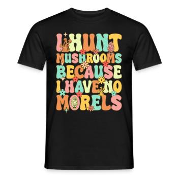 Groovy Pilzjagd - Männer T-Shirt - Schwarz - Vorne - AI Model Male 178 light (178cm)