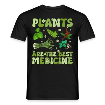 Régime végétalien Groovy à base de plantes - T-shirt homme - noir - Devant - AI Model Male 178 light (178cm)