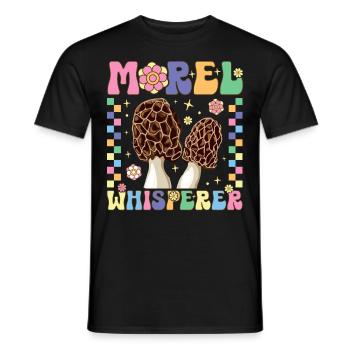 Groovy Mykologe auf Pilzsuche - Männer T-Shirt - Schwarz - Vorne - AI Model Male 178 light (178cm)