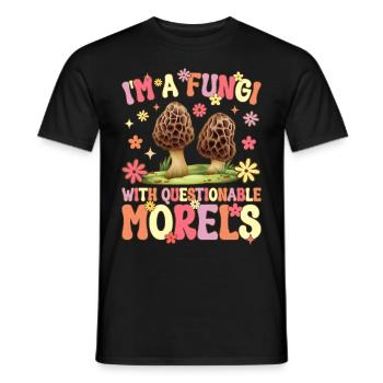 Groovy Pilzjagd - Männer T-Shirt - Schwarz - Vorne - AI Model Male 178 light (178cm)