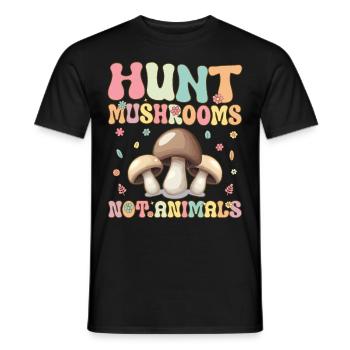 Groovy Mykologe auf Pilzsuche - Männer T-Shirt - Schwarz - Vorne - AI Model Male 178 light (178cm)