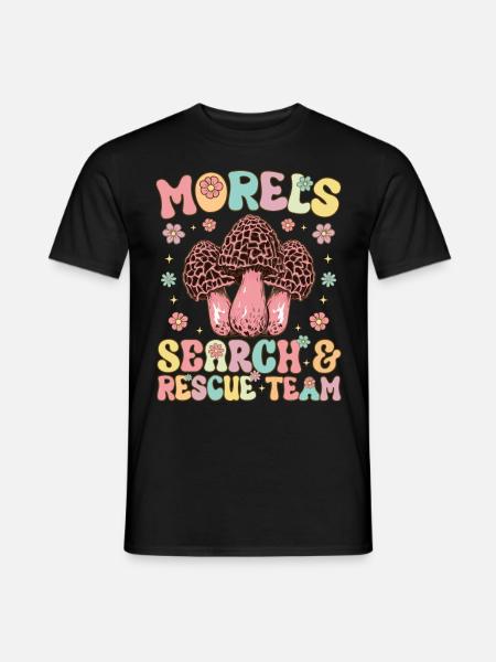 Groovy Mykologe auf Pilzsuche - Männer T-Shirt - Schwarz