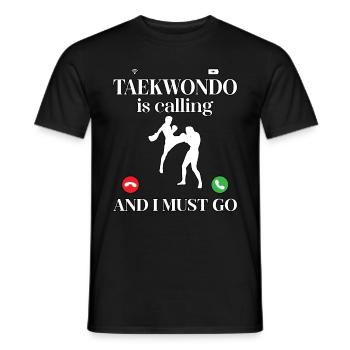 Le taekwondo m’appelle et je dois y aller - T-shirt homme - noir - Devant - AI Model Male 178 light (178cm)