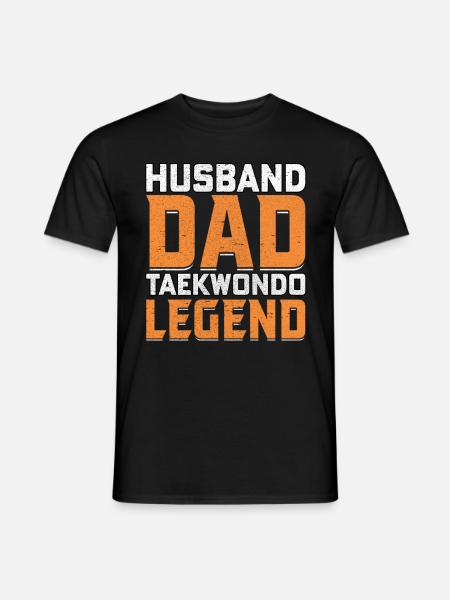 Ehemann Papa Taekwondo-Legende - Männer T-Shirt - Schwarz