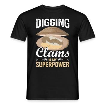 Moules Fruits de mer - T-shirt homme - noir - Devant - AI Model Male 178 light (178cm)