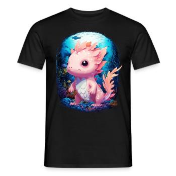 Axolotl - Männer T-Shirt - Schwarz - Vorne - AI Model Male 178 light (178cm)