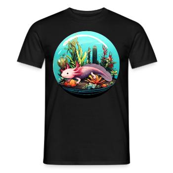 Axolotl - Männer T-Shirt - Schwarz - Vorne - AI Model Male 178 light (178cm)