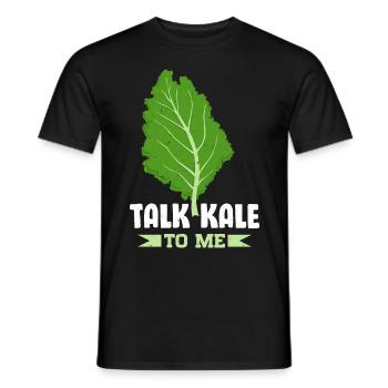 Véganisme végétarien au chou frisé - T-shirt homme - noir - Devant - AI Model Male 178 light (178cm)