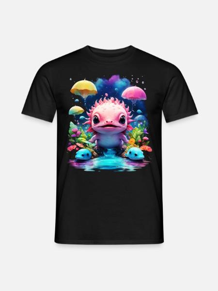 Axolotl - T-shirt homme - noir