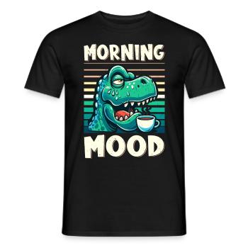 Grumpy Trex Dinosaur With - Men's T-Shirt - black - Front - AI Model Male 178 light (178cm)