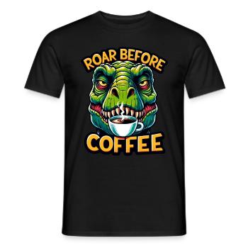 Dinosaure Trex avec - T-shirt homme - noir - Devant - AI Model Male 178 light (178cm)