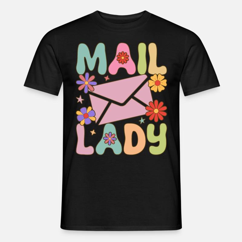 Postdienst weibliche Postangestellte - Männer T-Shirt - Schwarz