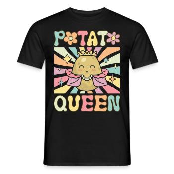 Groovy Female Potato Lover - Men's T-Shirt - black - Front - AI Model Male 178 light (178cm)