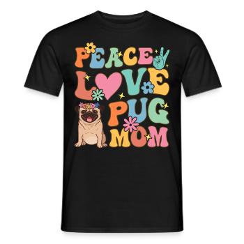 Groovy Hundeliebhaberin - Männer T-Shirt - Schwarz - Vorne - AI Model Male 178 light (178cm)