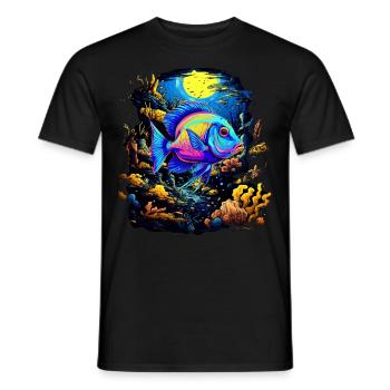 Skalar - Männer T-Shirt - Schwarz - Vorne - AI Model Male 178 light (178cm)