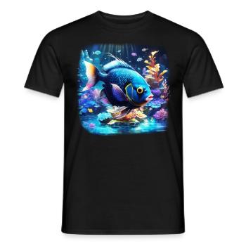 Skalar - Männer T-Shirt - Schwarz - Vorne - AI Model Male 178 light (178cm)