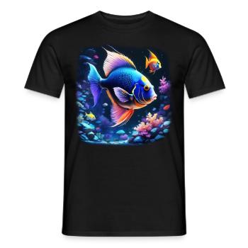 Skalar - Männer T-Shirt - Schwarz - Vorne - AI Model Male 178 light (178cm)