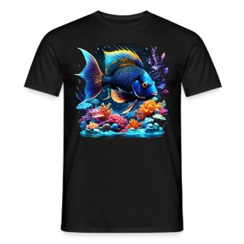 Skalar - Männer T-Shirt - Schwarz - Vorne - AI Model Male 178 light (178cm)