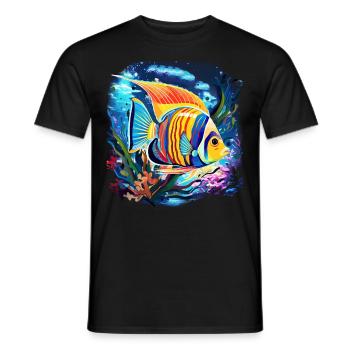 Skalar - Männer T-Shirt - Schwarz - Vorne - AI Model Male 178 light (178cm)
