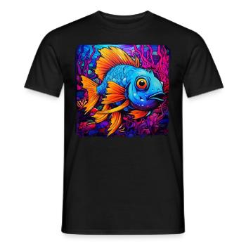 Skalar - Männer T-Shirt - Schwarz - Vorne - AI Model Male 178 light (178cm)