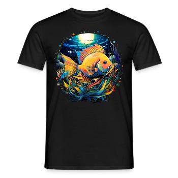 Skalar - Männer T-Shirt - Schwarz - Vorne - AI Model Male 178 light (178cm)