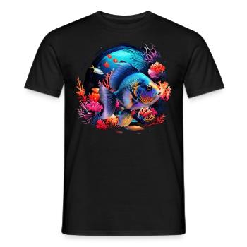 Skalar - Männer T-Shirt - Schwarz - Vorne - AI Model Male 178 light (178cm)