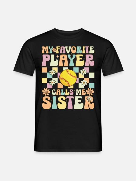 Softball Sister - Men's T-Shirt - black