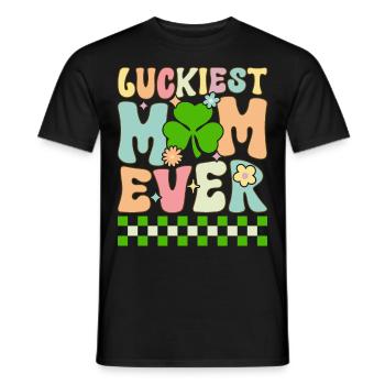 Groovy St. Patrick’s Day Maman irlandaise - T-shirt homme - noir - Devant - AI Model Male 178 light (178cm)