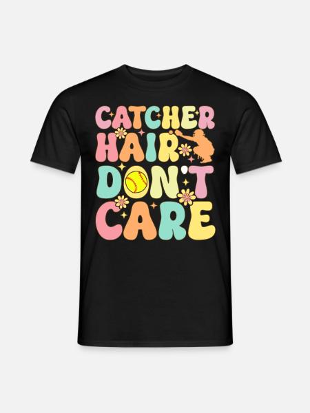 Softball Catcher Softball Player - Men's T-Shirt - black
