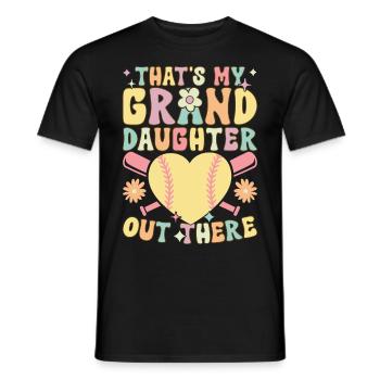 Groovy Softball Spieler - Männer T-Shirt - Schwarz - Vorne - AI Model Male 178 light (178cm)
