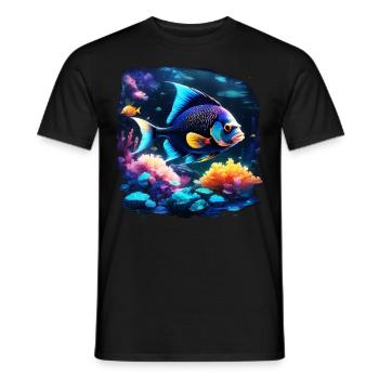 Skalar - Männer T-Shirt - Schwarz - Vorne - AI Model Male 178 light (178cm)