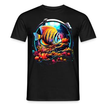 Skalar - Männer T-Shirt - Schwarz - Vorne - AI Model Male 178 light (178cm)