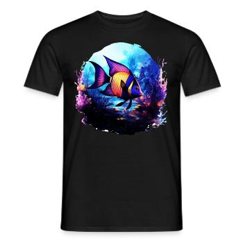 Skalar - Männer T-Shirt - Schwarz - Vorne - AI Model Male 178 light (178cm)