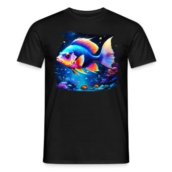 Skalar - Männer T-Shirt - Schwarz - Vorne - AI Model Male 178 light (178cm)